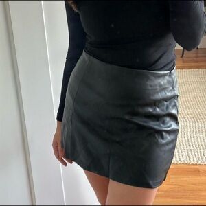 Steve Madden Leather Mini Skirt